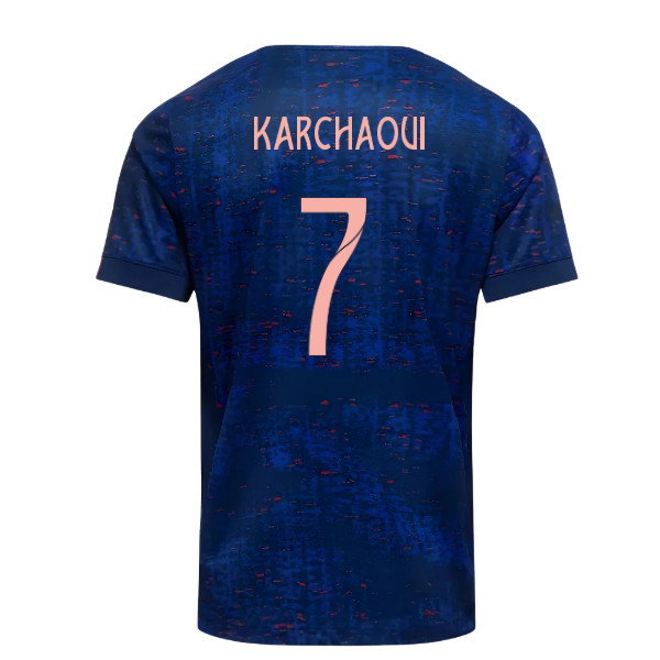 2025 France Womens Team Home Shirt (Kids) (Karchaoui 7)-SoccerKits Hub | Buy Soccer Jerseys Online